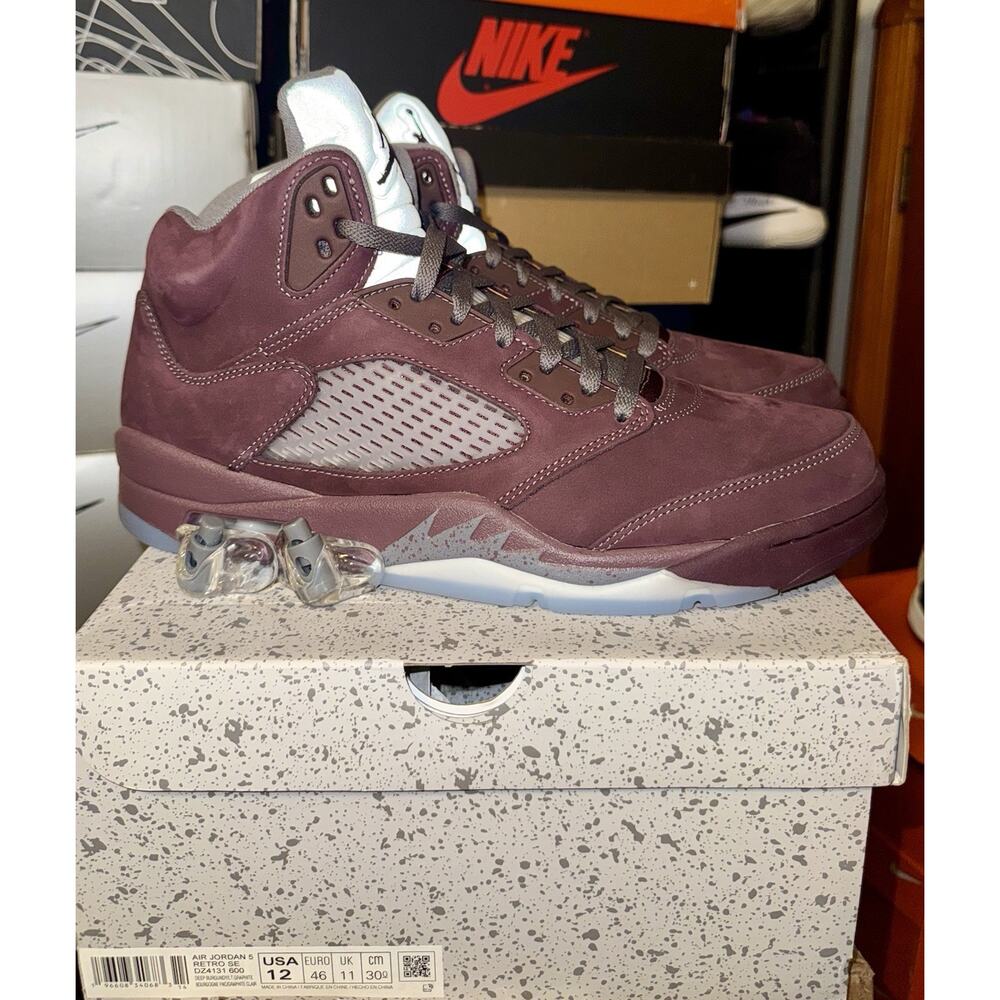 New Air Jordan 5 Retro SE 2023 Burgundy Men’s 12